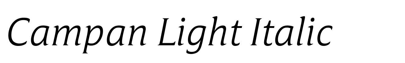 Campan Light Italic